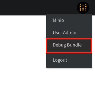 Download the Debug Bundle as an Admin of a local instance