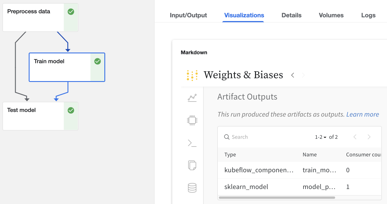 Get a view of W&amp;B in the Kubeflow UI