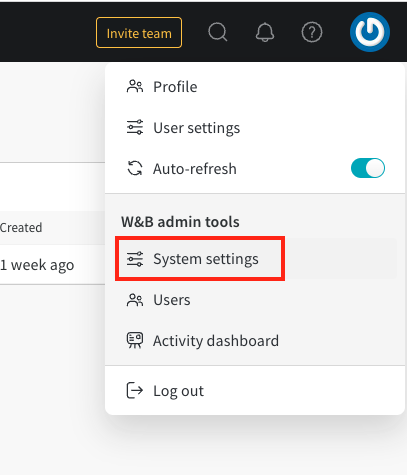 Access System settings page as an Admin of a local instance