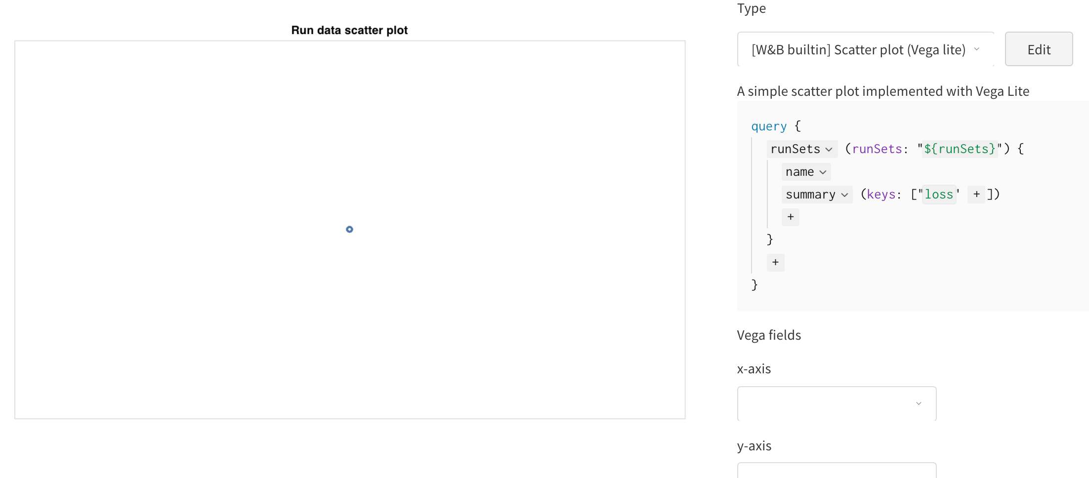 A new, blank custom chart ready to be configured